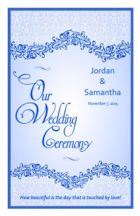 Wedding Program Cover Template 4E - Version 1